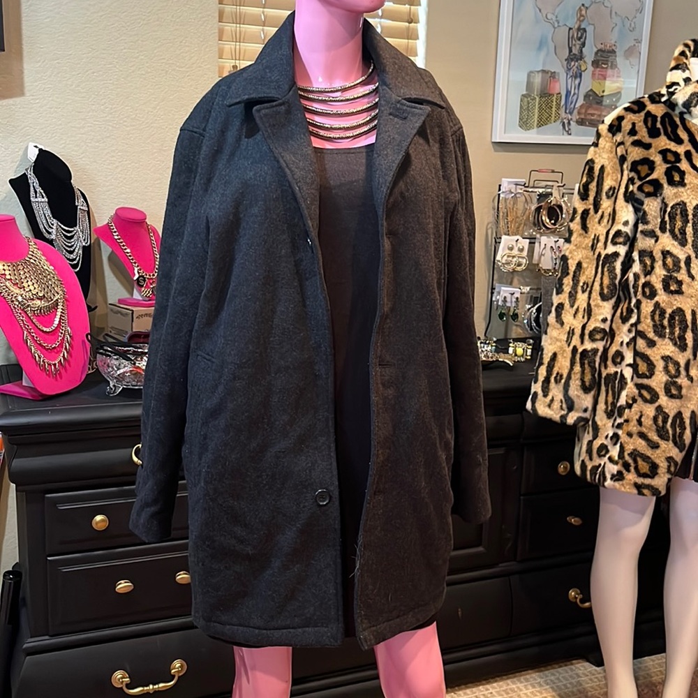 London Fog Wool Black Coat